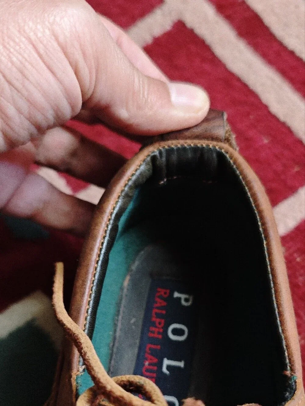Polo by Ralph Lauren Brown Leather Duck-Style Boat Shoes
